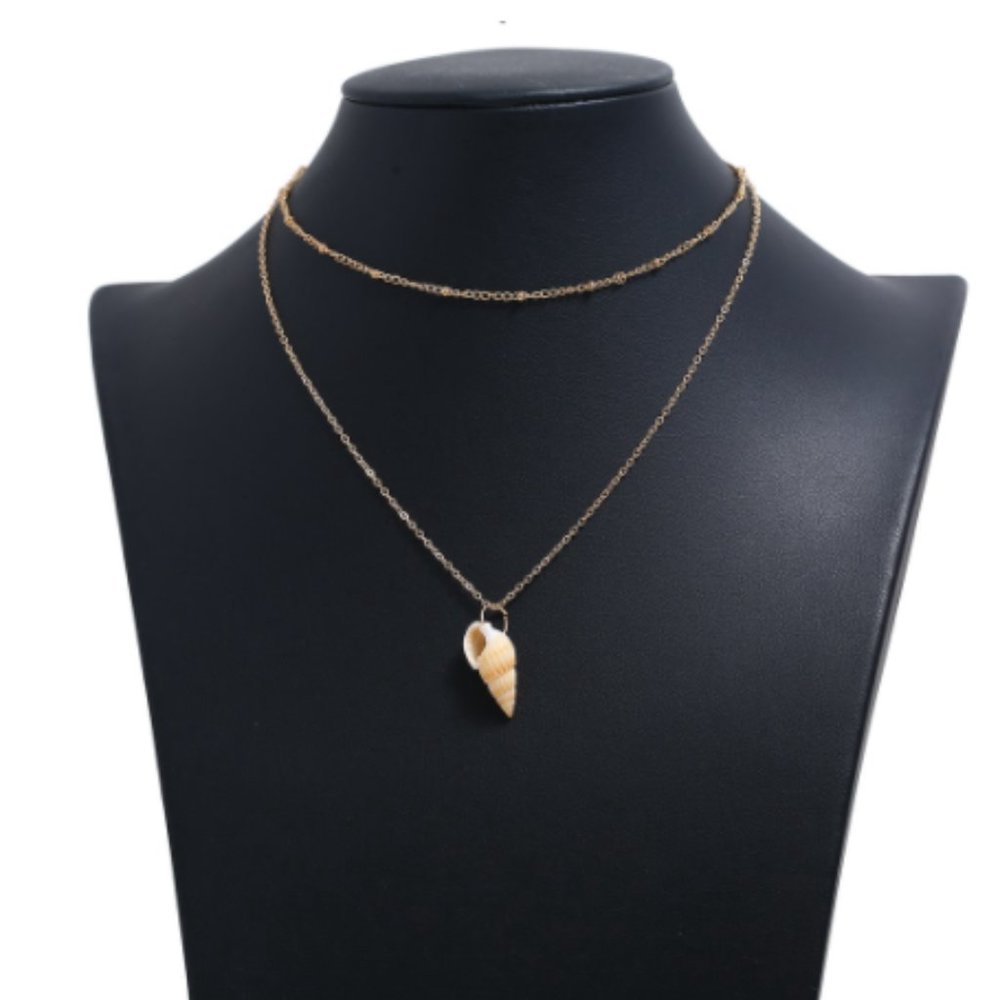 ๐โจ Shell Layered Necklace - Picture 4 of 4